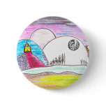 Crayon Moonlight Pinback Button