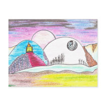 Crayon Moonlight Postcards