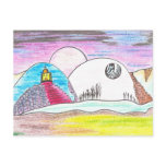 Crayon Moonlight Postcards