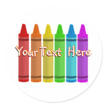 Crayon Stickers Template