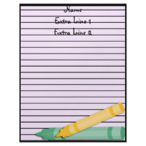 Crayon Themed Childrens Stationery, NameExtra L... letterhead
