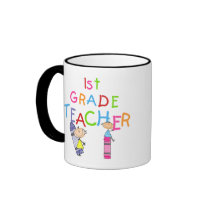 Crayons 1st Grade Teacher Tshirts and Gifts Coffee Mugs
