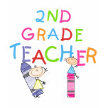 Crayons 2nd Grade Teacher Tshirts and Gifts