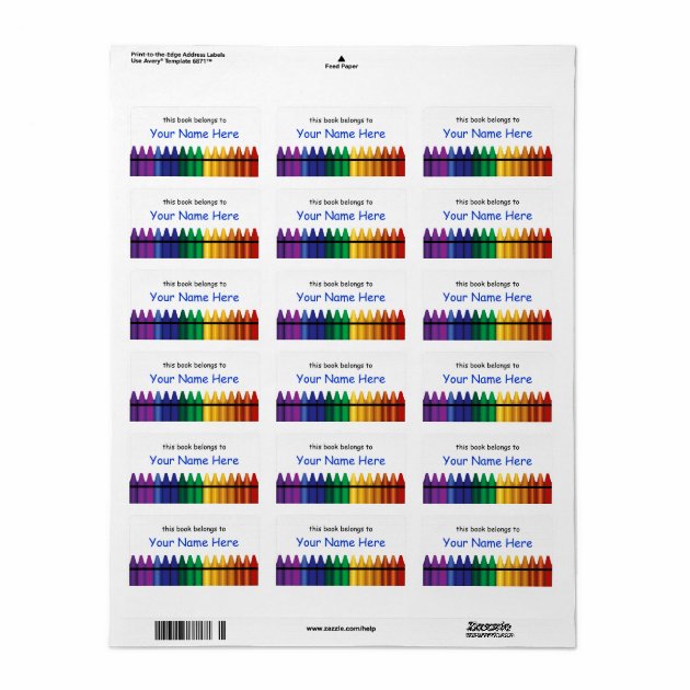 Crayon Labels Template