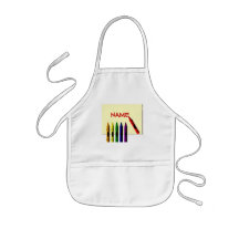 Crayons Color my Name Apron