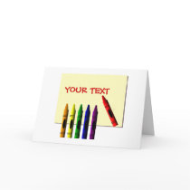 Crayons Color My Name Greeting Card
