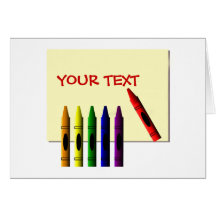 Crayons Color My Name Greeting Card