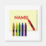 Crayons Color my Name Magnet