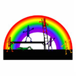 Crayons Coloring a Rainbow Photo Cut Outs