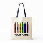 Crayons Name Template Bookbag Tote Bag