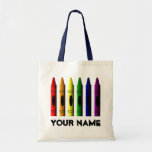 Crayons Name Template Bookbag Tote Bag