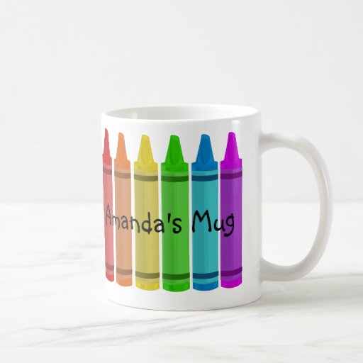 Crayons Name Template Coffee Mug | Zazzle