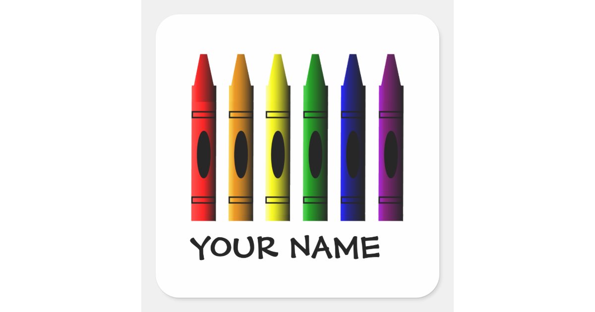 Crayons Name Template Crayon Sticker Zazzle