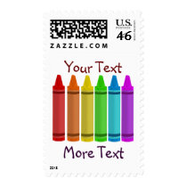 Crayons Postage Template postage