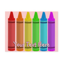 Crayons postcards by Customizables Crayons postcards