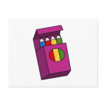 crayons post card