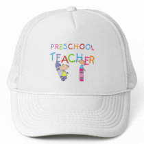 Crayons Preschool Teacher Tshirts and Gifts hats by school_teacher Crayons Preschool Teacher Tshirts and Gifts hats