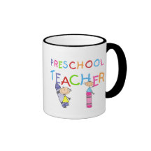 Crayons Preschool Teacher Tshirts and Gifts Coffee Mugs