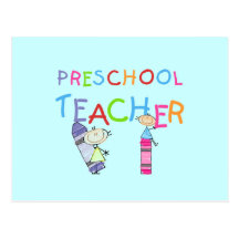 Crayons Preschool Teacher TShirts and Gifts Post Card