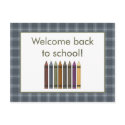 Crayons Welcome Back to School Postcard