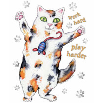 Crazed Calico Cat T-Shirt