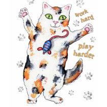 Crazed Calico Cat T-Shirt