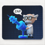 Crazy 3d Mad Scientist Raygun Deathray Mouse Pads