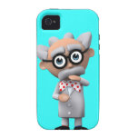 Crazy 3d Mad Scientist Thinking (editable) iPhone 4/4S Covers