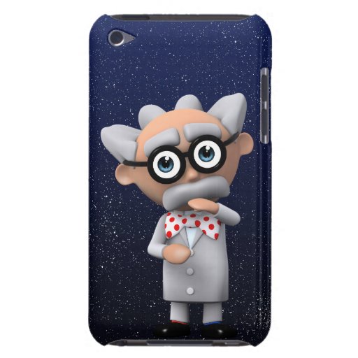 Crazy 3d Mad Scientist Thinking (editable) iPod Case-Mate Cases