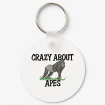 Crazy About Apes keychains by AnimalShirts Crazy About Apes keychains
