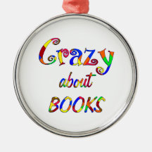 Crazy about Books Ornament