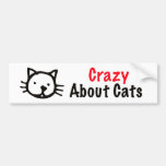 Crazy About Cats bumper stickers