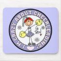 Crazy About Cheerleading Mousepad by stick_figures Crazy About Cheerleading Mousepad