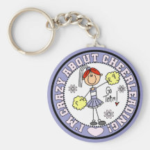 Crazy About Cheerleading T-shirts and Gifts Keychains