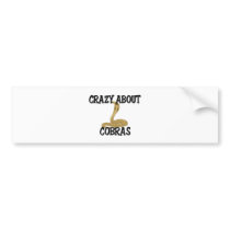 Crazy About Cobras bumper stickers by AnimalShirts Crazy About Cobras bumper stickers