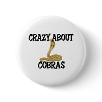 Crazy About Cobras buttons by AnimalShirts Crazy About Cobras buttons