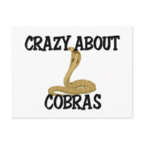 Crazy About Cobras postcards by AnimalShirts Crazy About Cobras postcards