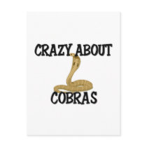 Crazy About Cobras postcards by AnimalShirts Crazy About Cobras postcards