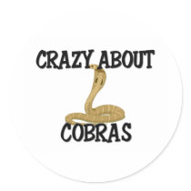 Crazy About Cobras stickers by AnimalShirts Crazy About Cobras stickers