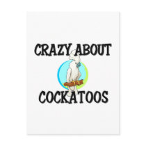 Crazy About Cockatoos postcards by AnimalShirts Crazy About Cockatoos postcards