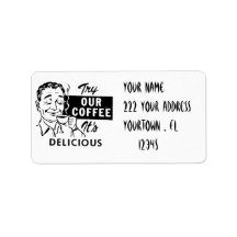 Crazy about Coffee  Address Label