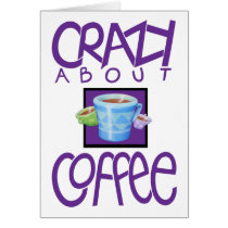 Crazy about Coffee purple Card
