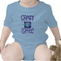 Crazy about Coffee purple Infant  T-shirt