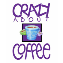 Crazy about Coffee purple Ladies T-shirt
