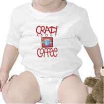 Crazy about Coffee red Infant  T-shirt
