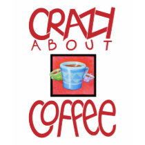 Crazy about Coffee red Ladies T-shirt