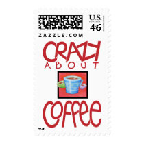 Crazy about Coffee red Stamp