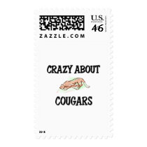 Crazy About Cougars postage by AnimalShirts Crazy About Cougars postage