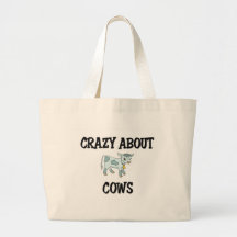 Crazy About Cows Tote Bags