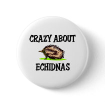 Crazy About Echidnas buttons by AnimalShirts Crazy About Echidnas buttons